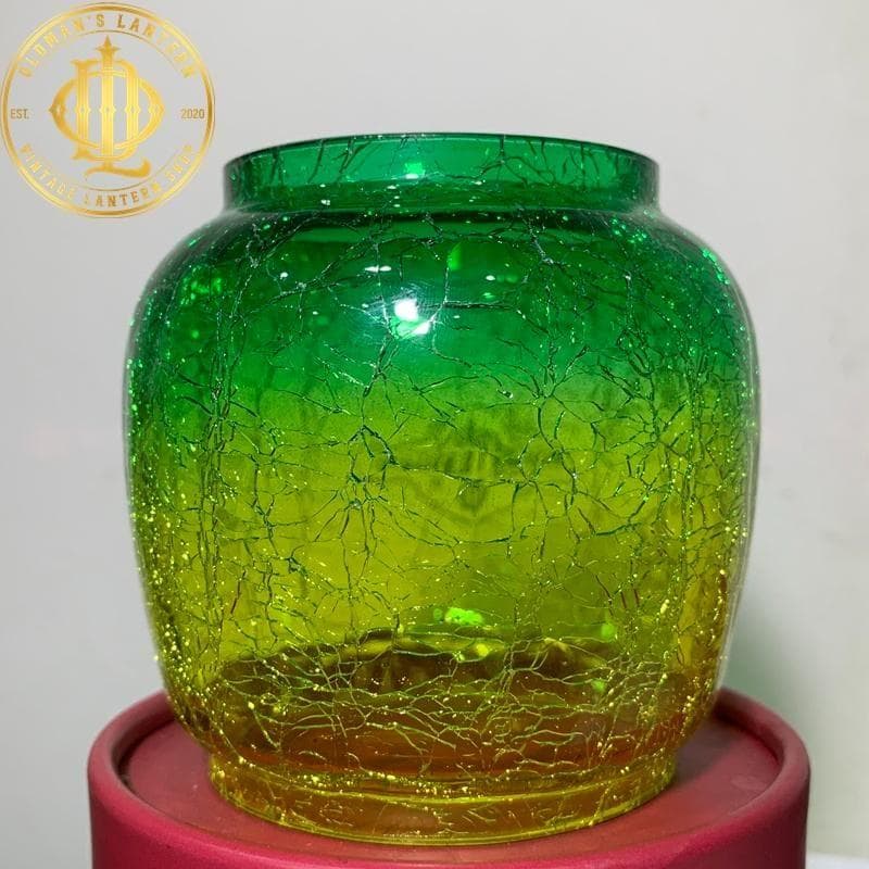 【限定】クラックグラス イエロー/グリーン ハーフ Feuerhand ホヤ