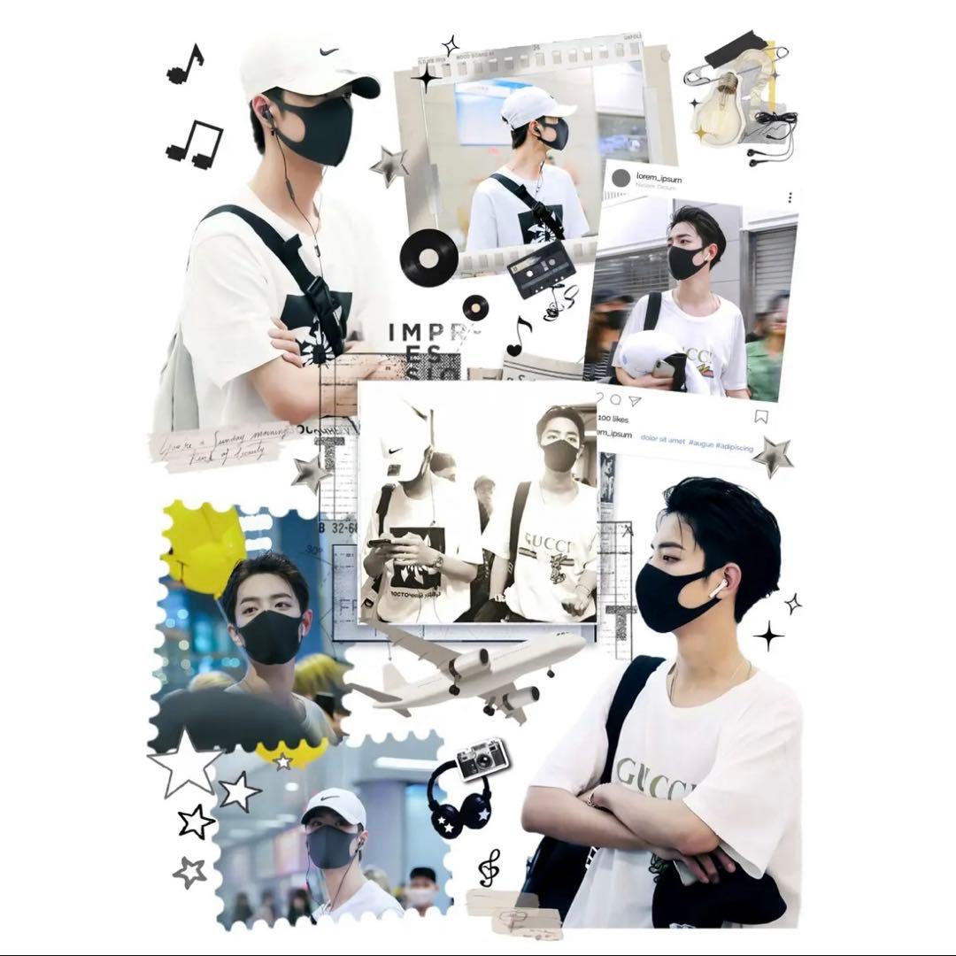 19×25cm 王一博 肖戦 デザイン　転写耐油防水ステッカー　11枚