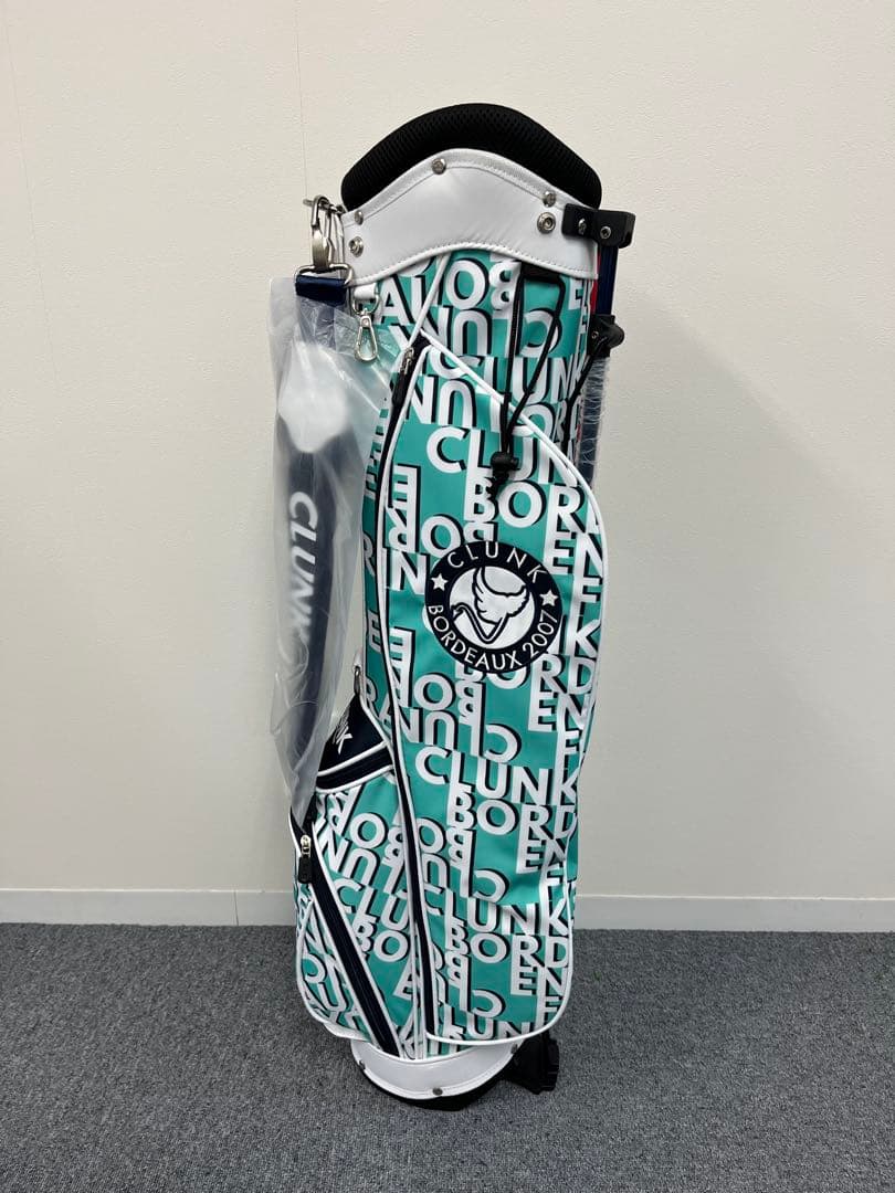 【新品】クランク ゴルフ キャディバッグ スタンド式 7型 軽量 撥水 SAX