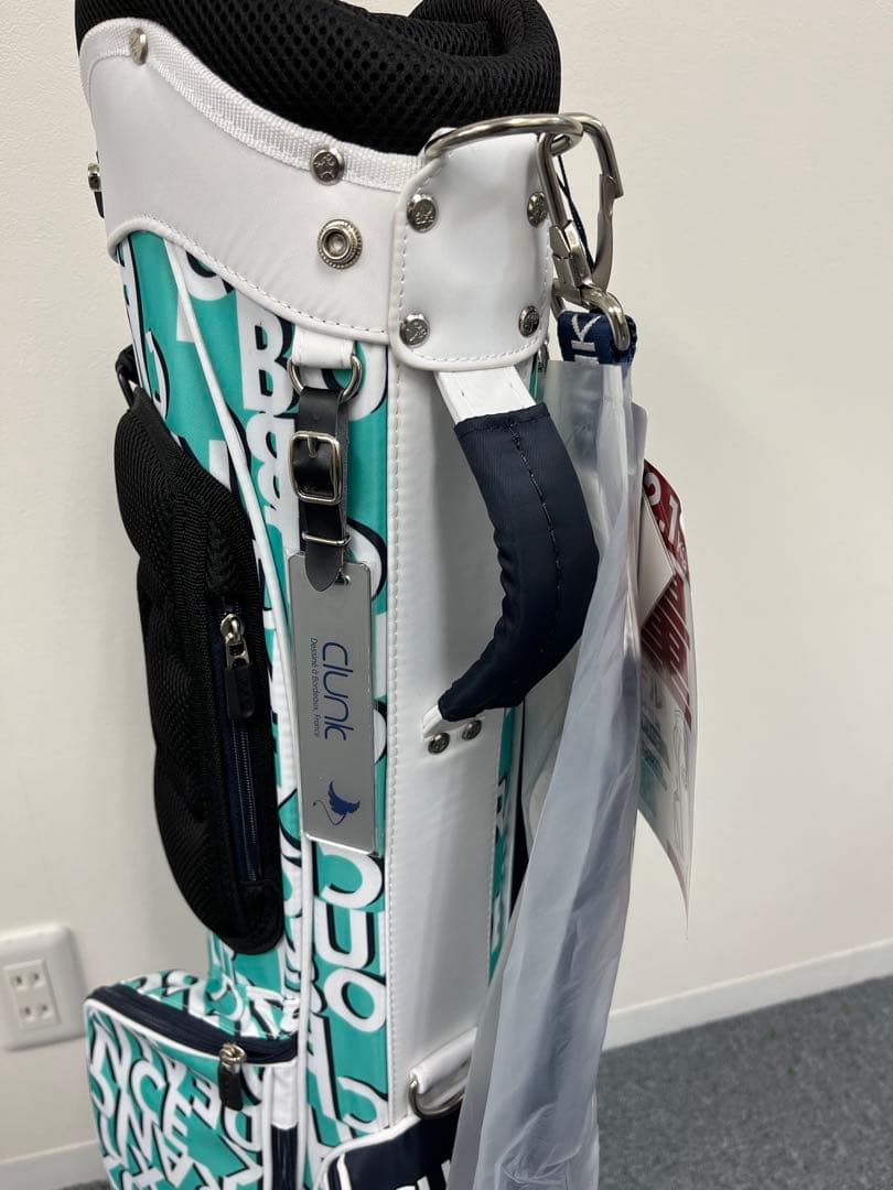 【新品】クランク ゴルフ キャディバッグ スタンド式 7型 軽量 撥水 SAX