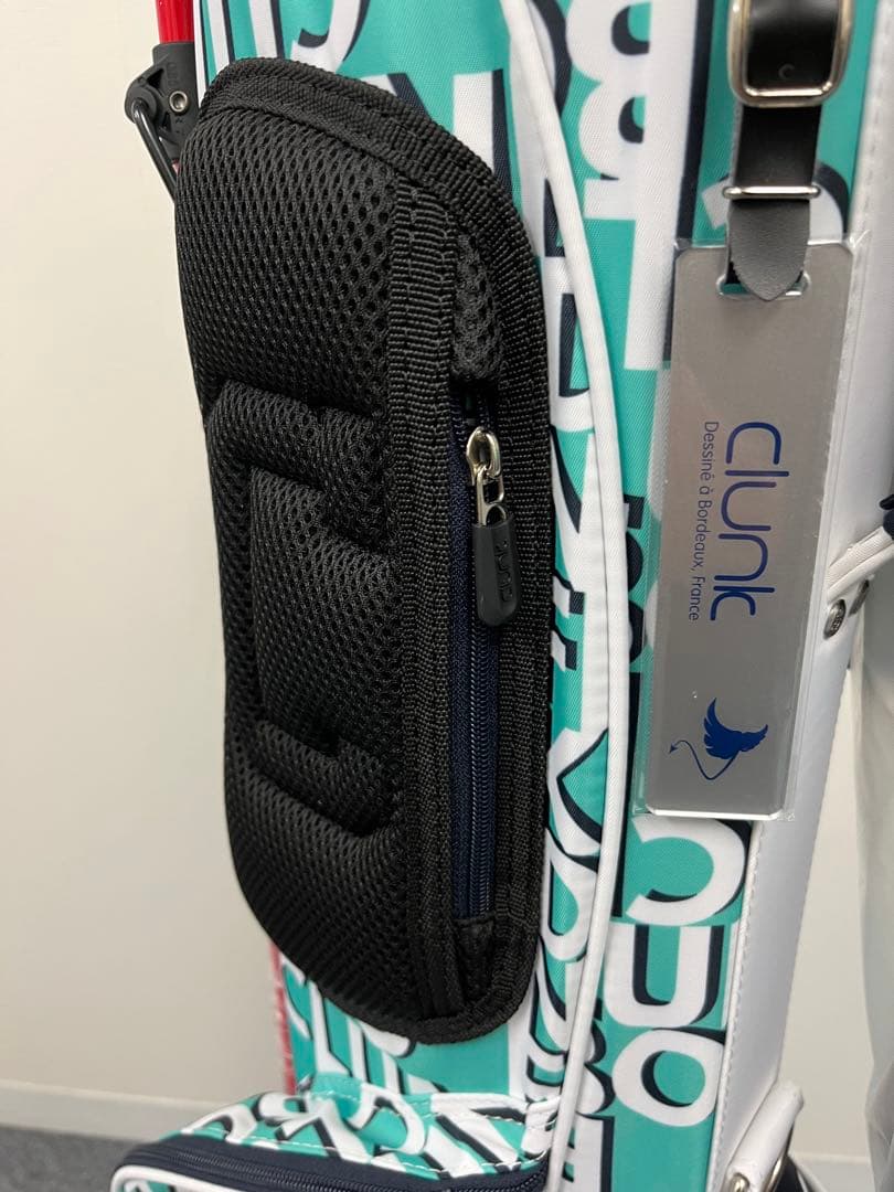 【新品】クランク ゴルフ キャディバッグ スタンド式 7型 軽量 撥水 SAX