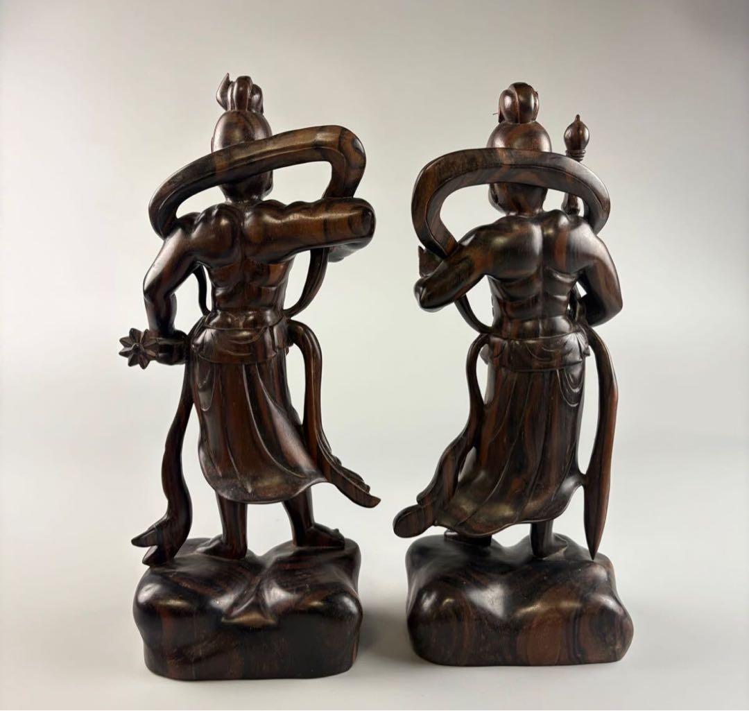 仏教美術 木造 木彫 仁王像 阿吽 金剛力士 仏像 置物