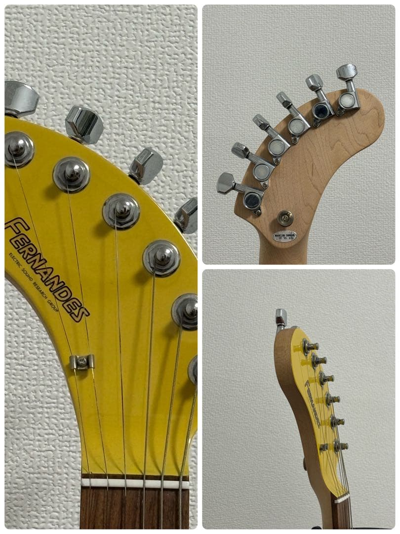 Fernandes フェルナンデス ZO-3 黄色 レフティ 左 エレキギター