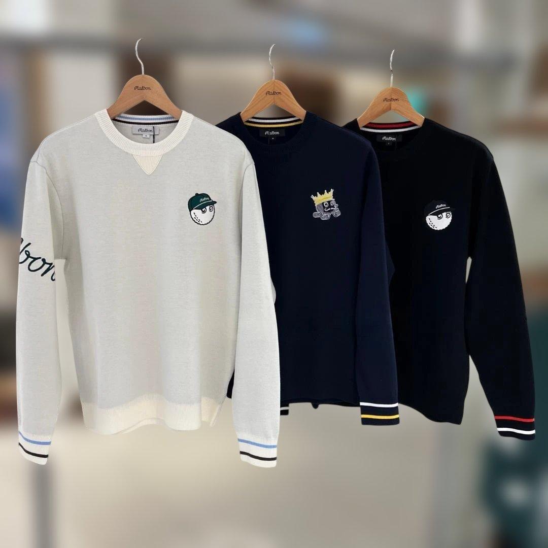 Malbon Golf 2025秋冬 ゴルフ用 メンズ ニット 長袖