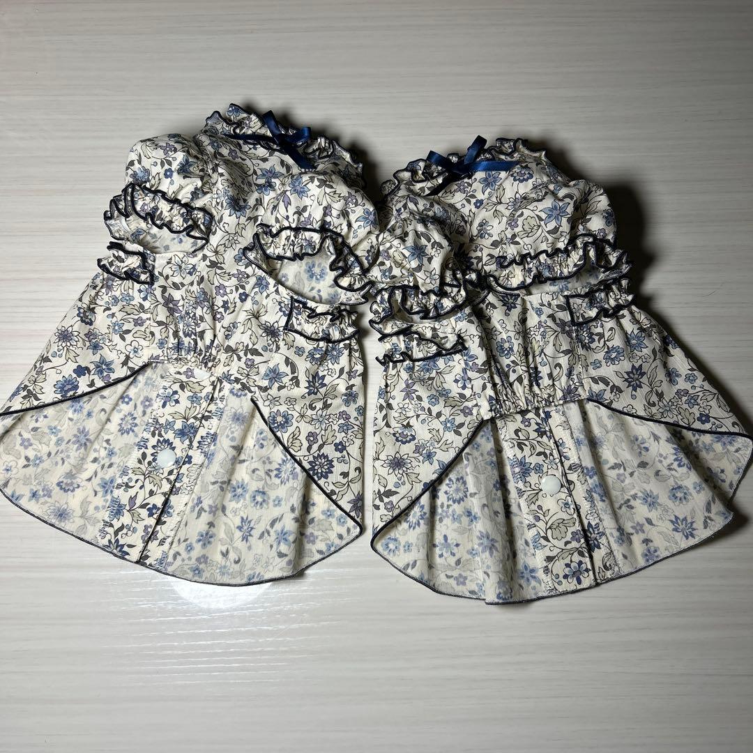 No.474•475 犬服ハンドメイド　バックオープンワンピース2着