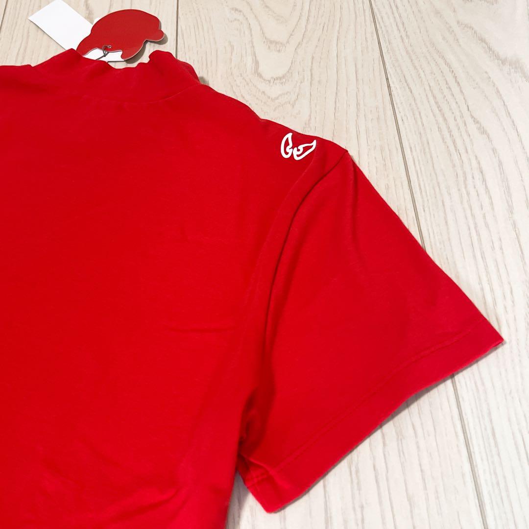 ☆未使用タグ付き☆ WAAC 半袖ネックシャツ 赤　ゴルフ　L