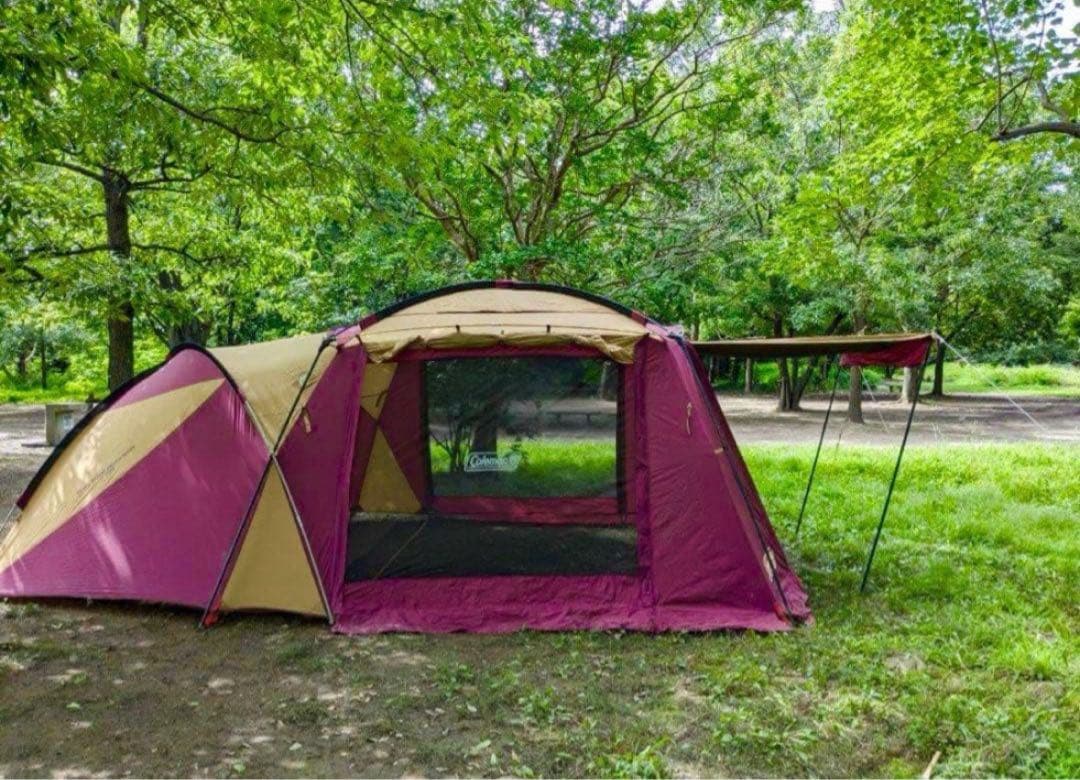 コールマン 2ルームテント ラウンドスクリーン2ルームハウス バーガンディ 綺麗