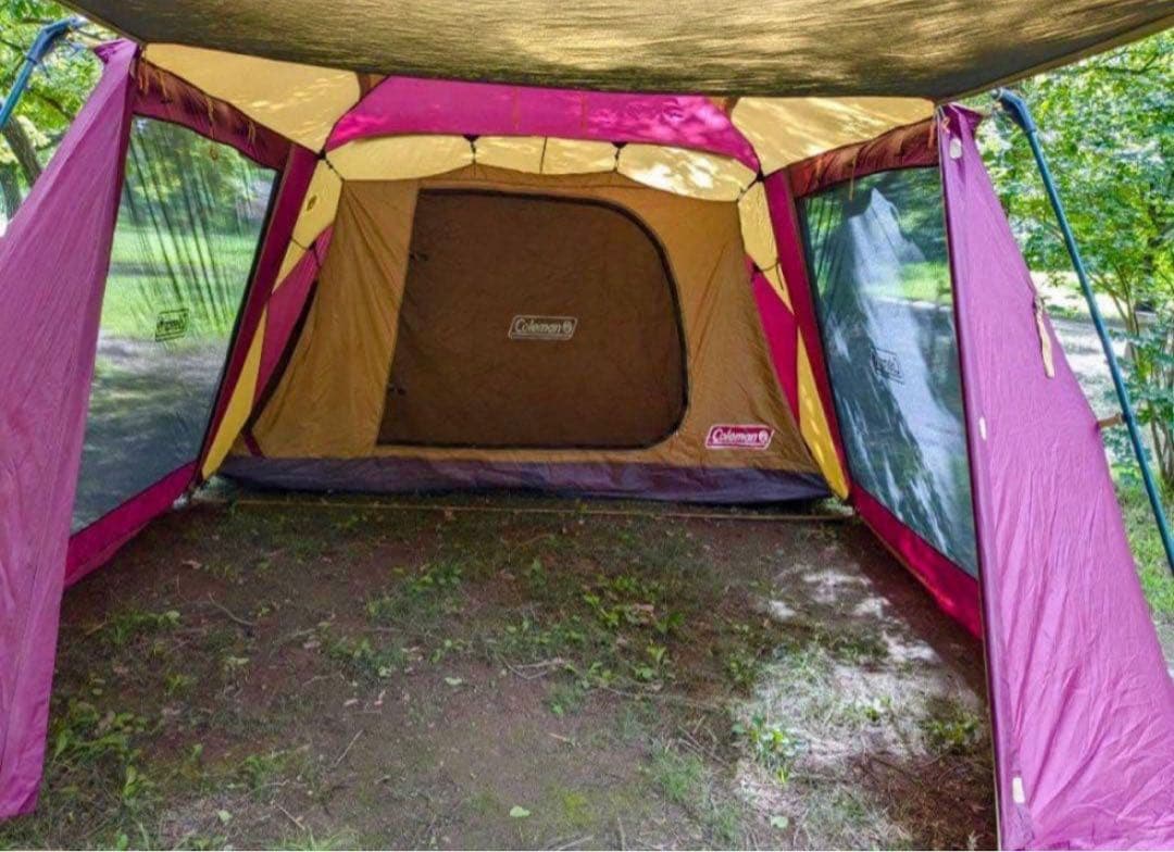 コールマン 2ルームテント ラウンドスクリーン2ルームハウス バーガンディ 綺麗