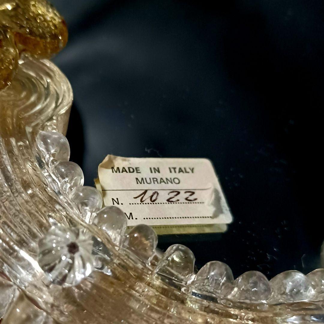 MURANO GLASS 47㎝ ムラノ ウォールミラー 壁面鏡 ヴェネチアン