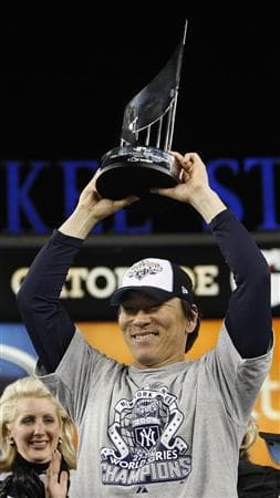 #55ゴジラ松井直筆サイン・2009MLBワールドシリーズ、記念Tシャツ＆CAP