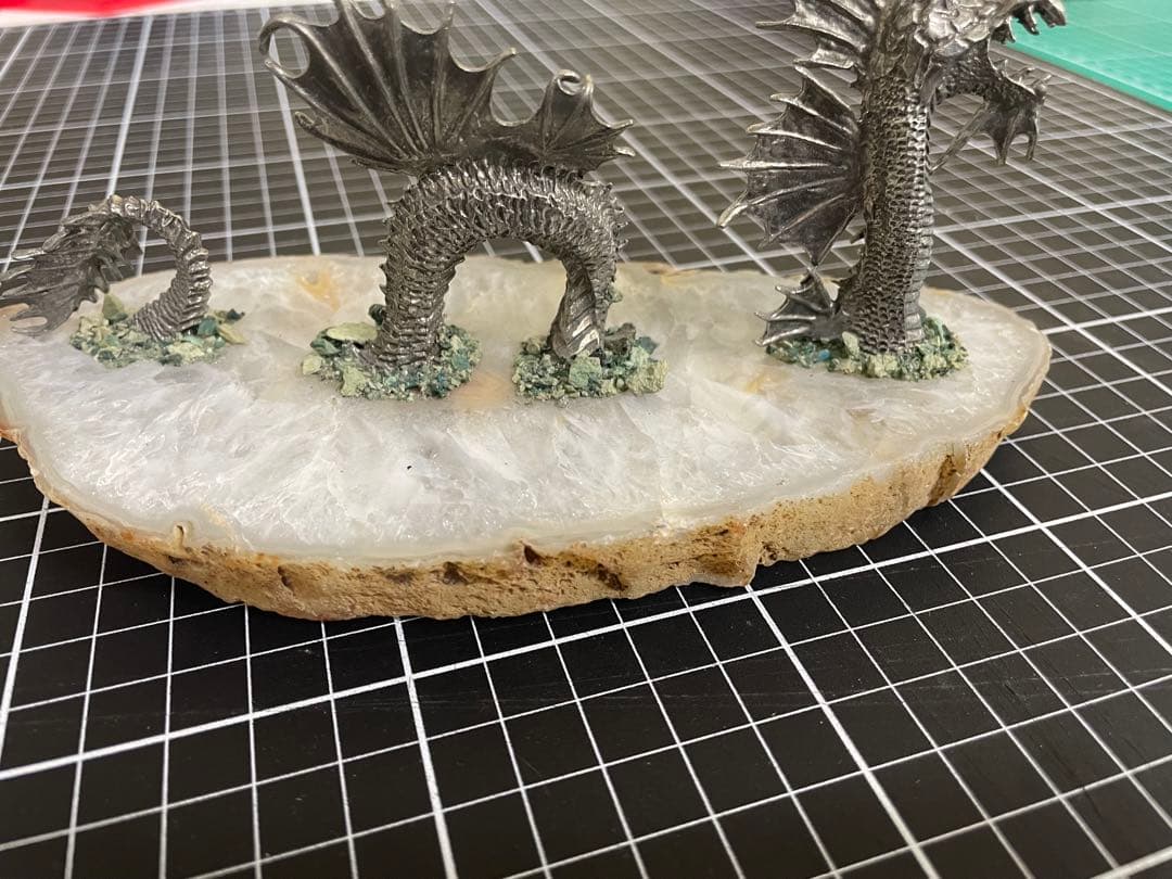 天然石　ドラゴン　置き物