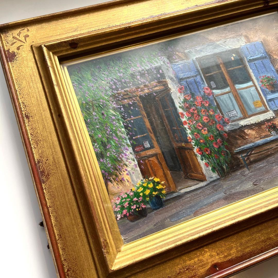 【貴重】洋画家 吉岡健二 油絵 パリの風景画