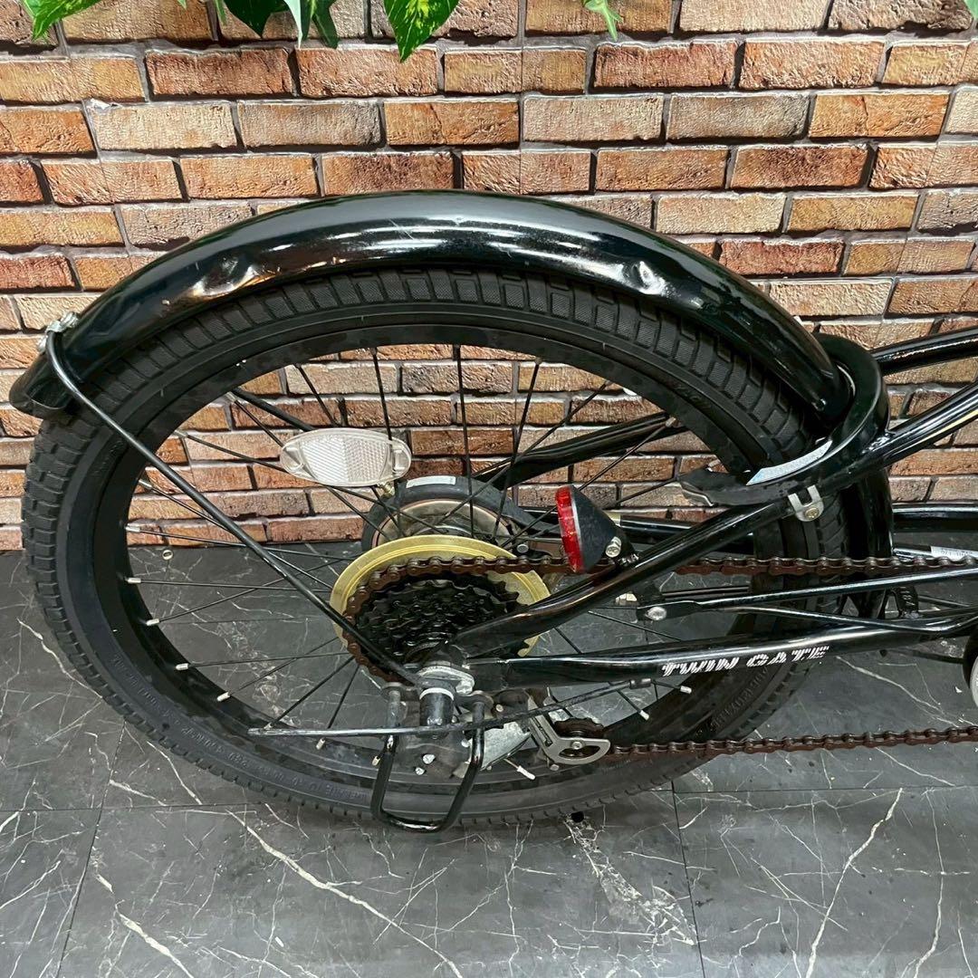 【81】子供用自転車 子供車 TWIN GATE ブラック 20インチ 変速付き