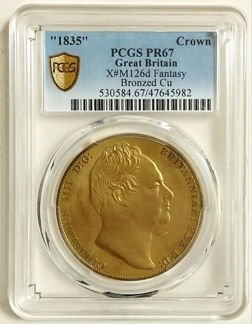 1835 イギリス スリーグレイセス ウィリアム4世 銅貨 PCGS PR67