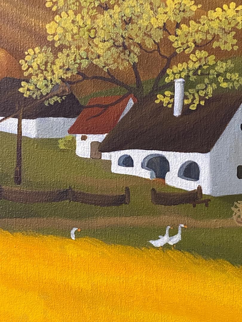 「真作」作家不明　風景画 　油絵　絵画　油彩画　額装　F12号