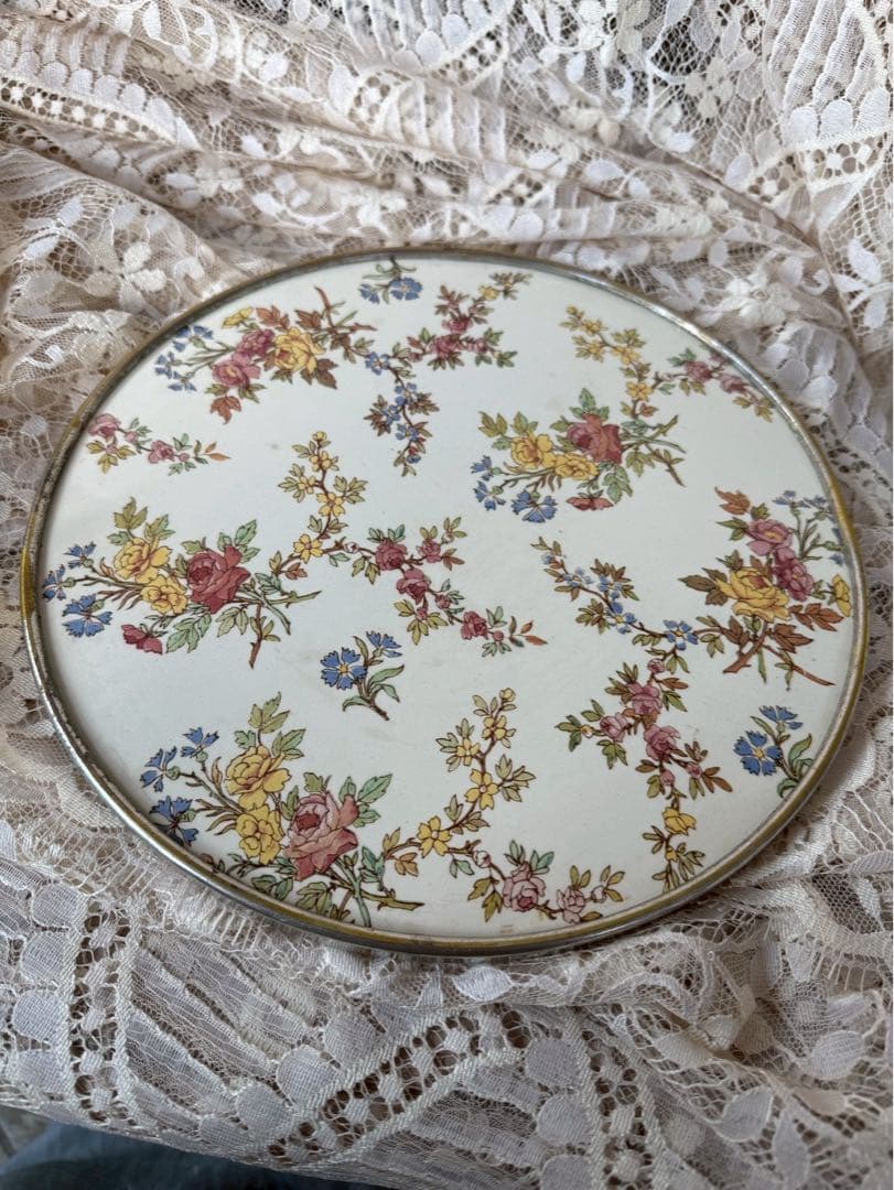 【く18】25 フランス　アンティーク　鍋敷　　sarreguemines