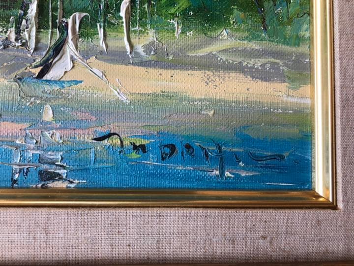 森田秀和　絵画 油絵　上高地