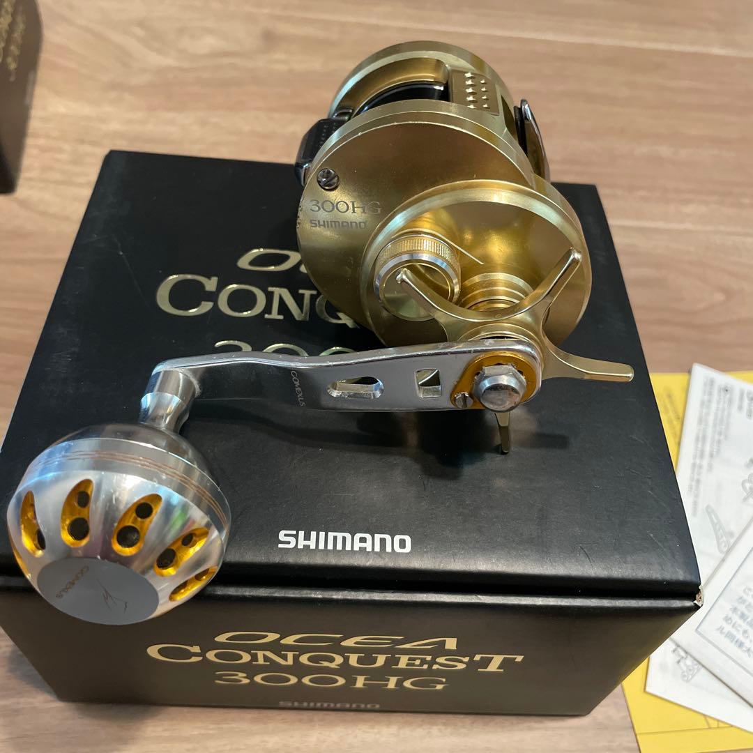 シマノ　15オシアコンクエスト　300HG ゴメクサス　ハンドル　カスタム