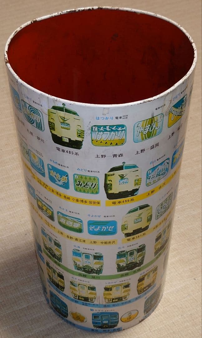 国鉄 ヘッドマーク スチールごみ箱 エル特急 ブルートレイン 新幹線 気動車