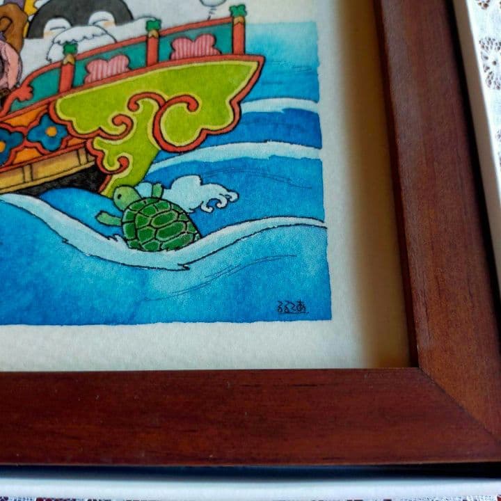 最終値下げ: コウペンちゃん 七福神 複製原画