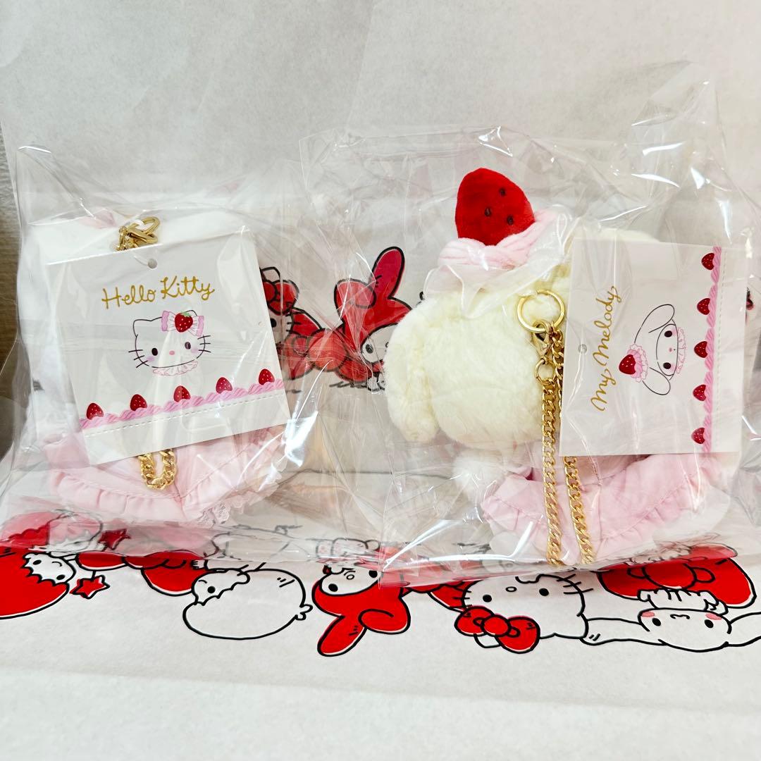 サンリオ　いちごホイップケーキ　ハローキティ　マイメロディ　マスコット