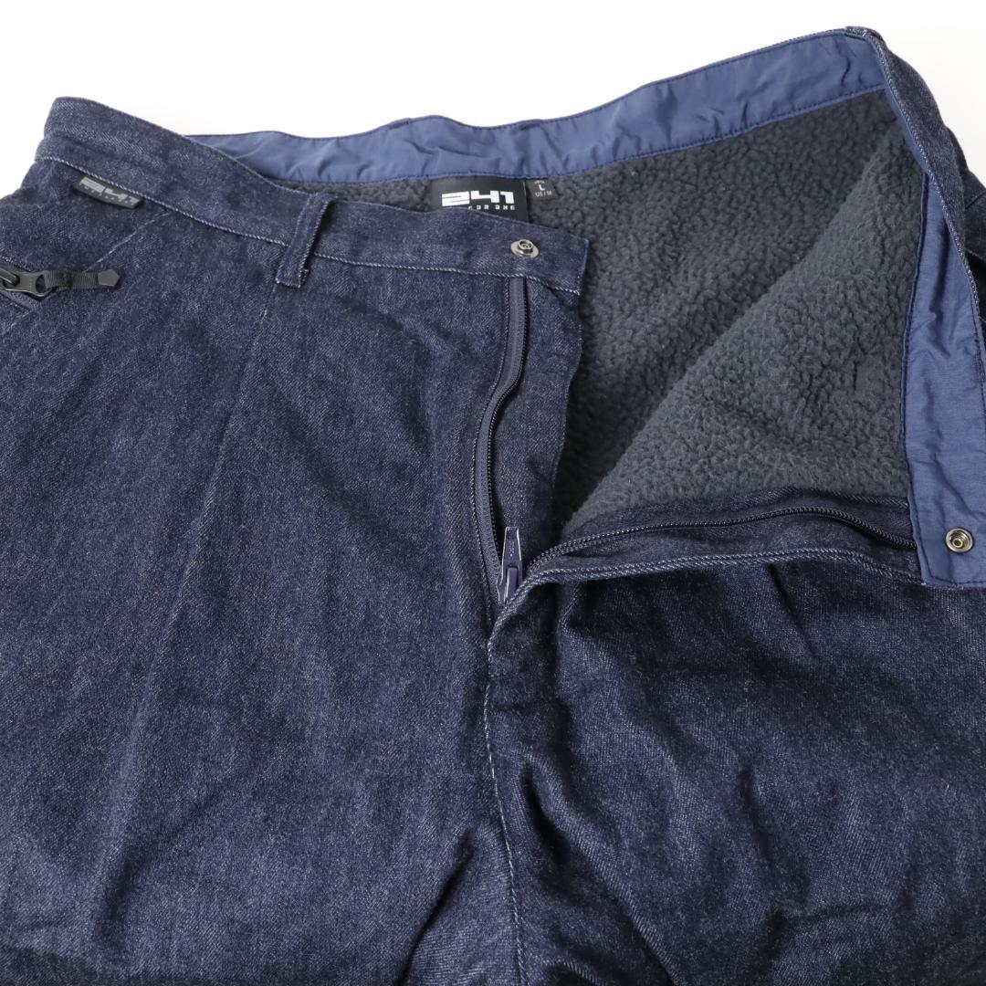 573 新品訳 241 トゥーフォーワン 裏ボア デニム パンツ スノーボードL