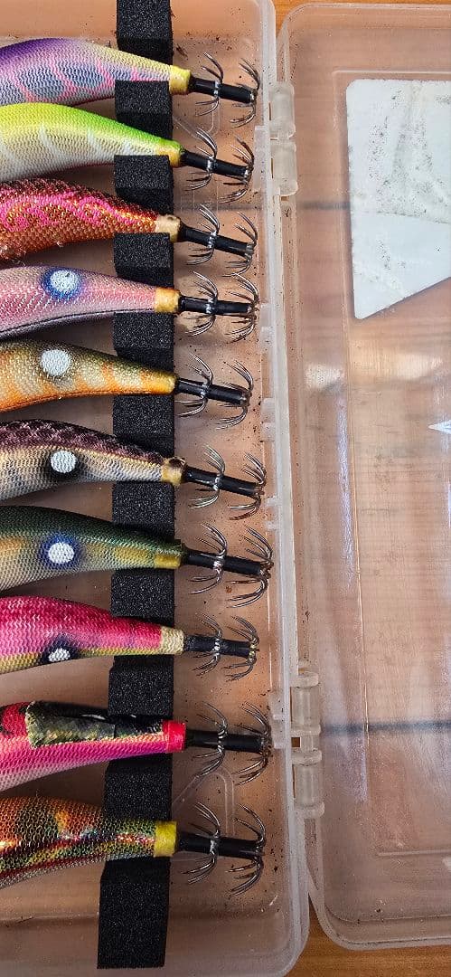 クリックス × スクイッドマニア コラボエギ8本＋オマケ2本ケース付