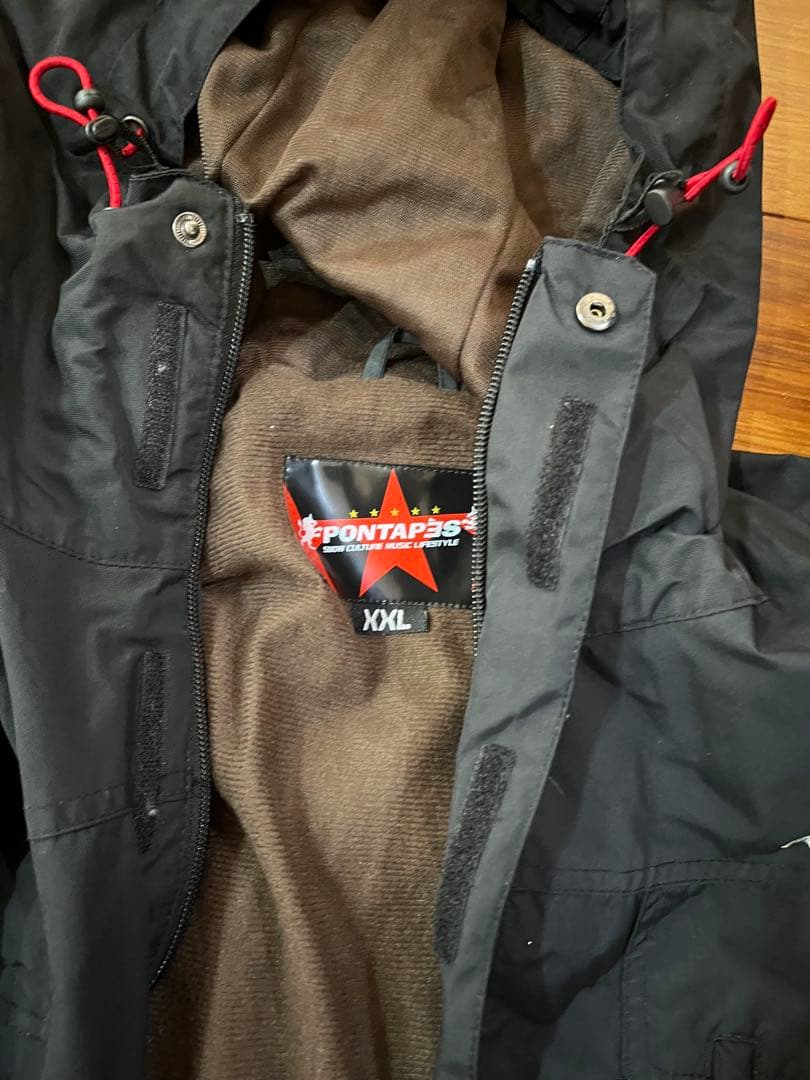 p*o様 スノーボードウエア ツナギ ブラック PONTAPES XXL