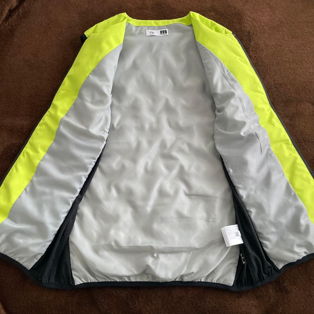 マンシングウェア　ダウンベスト　蛍光イエロー