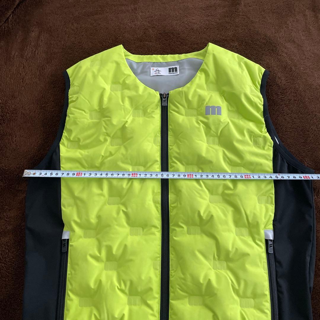 マンシングウェア　ダウンベスト　蛍光イエロー