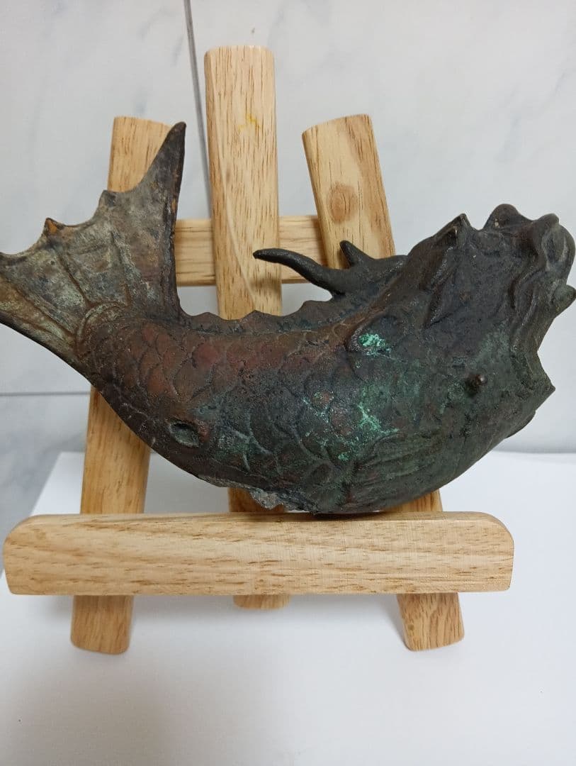 江戸時代上級武家蔵出古銅製細密造形金具２００〜３５０年前頃武具詳細不明鯱当時物品