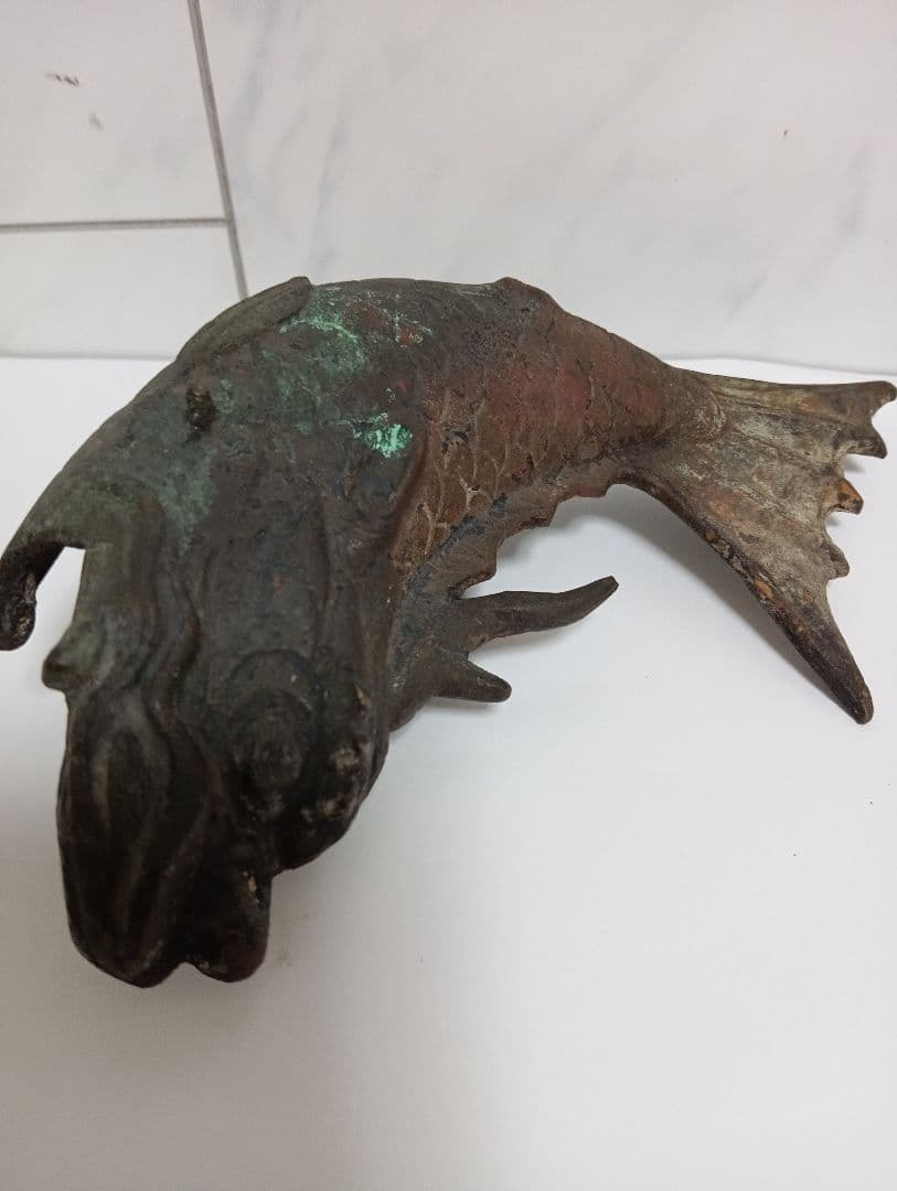 江戸時代上級武家蔵出古銅製細密造形金具２００〜３５０年前頃武具詳細不明鯱当時物品