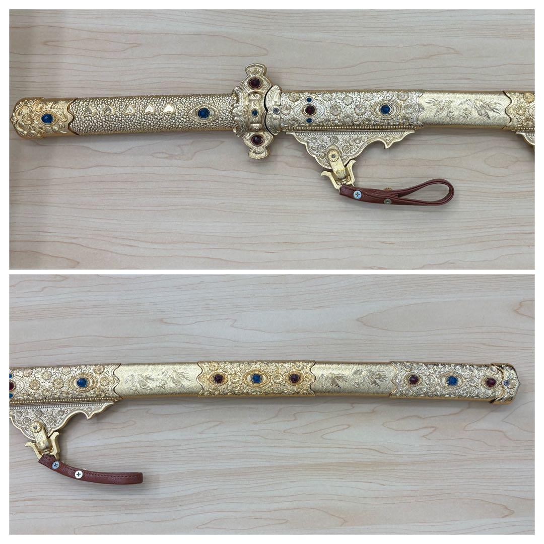 黄金梨子地螺鈿餝剣 おうごんなしじらでんしょくけん 国宝原寸大複製品 レプリカ