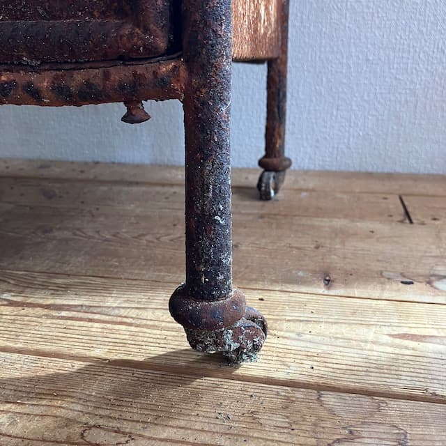 古道具 インダストリアル シャビー ヴィンテージ マーブル天板 ナイトスタンド