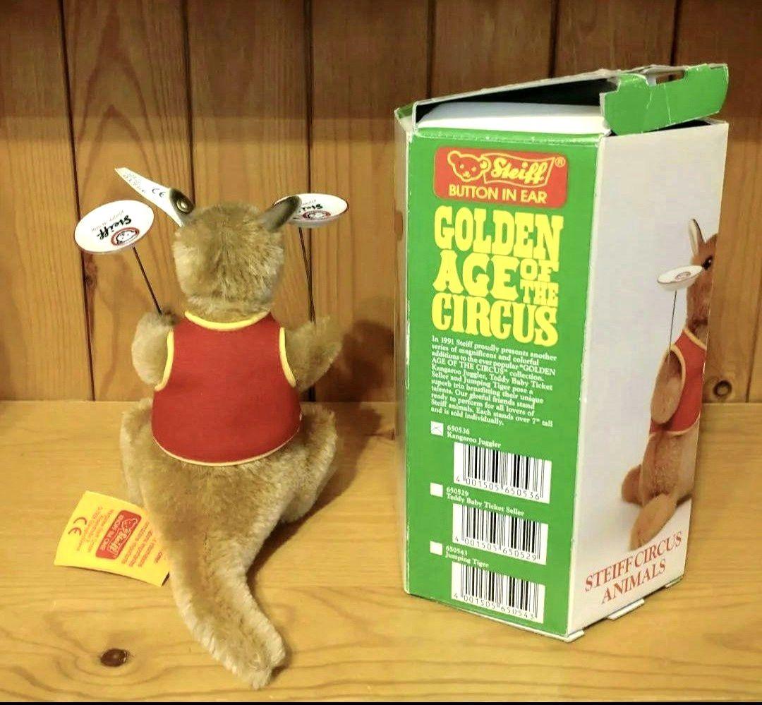 シュタイフ　ビンテージ　CIRCUS　サーカス　皿回し カンガルー　箱付き