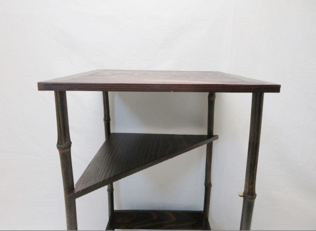 ほぼ未使用 茶道具 一茶庵 ふくさ棚 十二棚の内 煎茶棚 二重棚 茶の湯の棚共箱