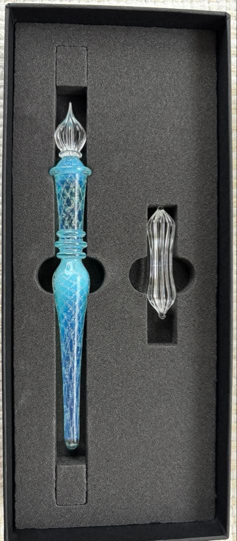 送料無料 新品未使用 ガラス工房LUC ラティチェロ ガラスペン ブルーラメ