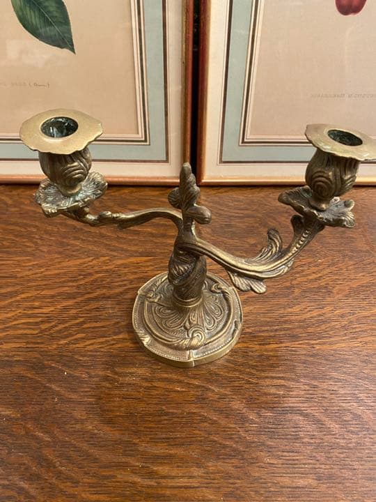 フランス　真鍮キャンドルスタンド