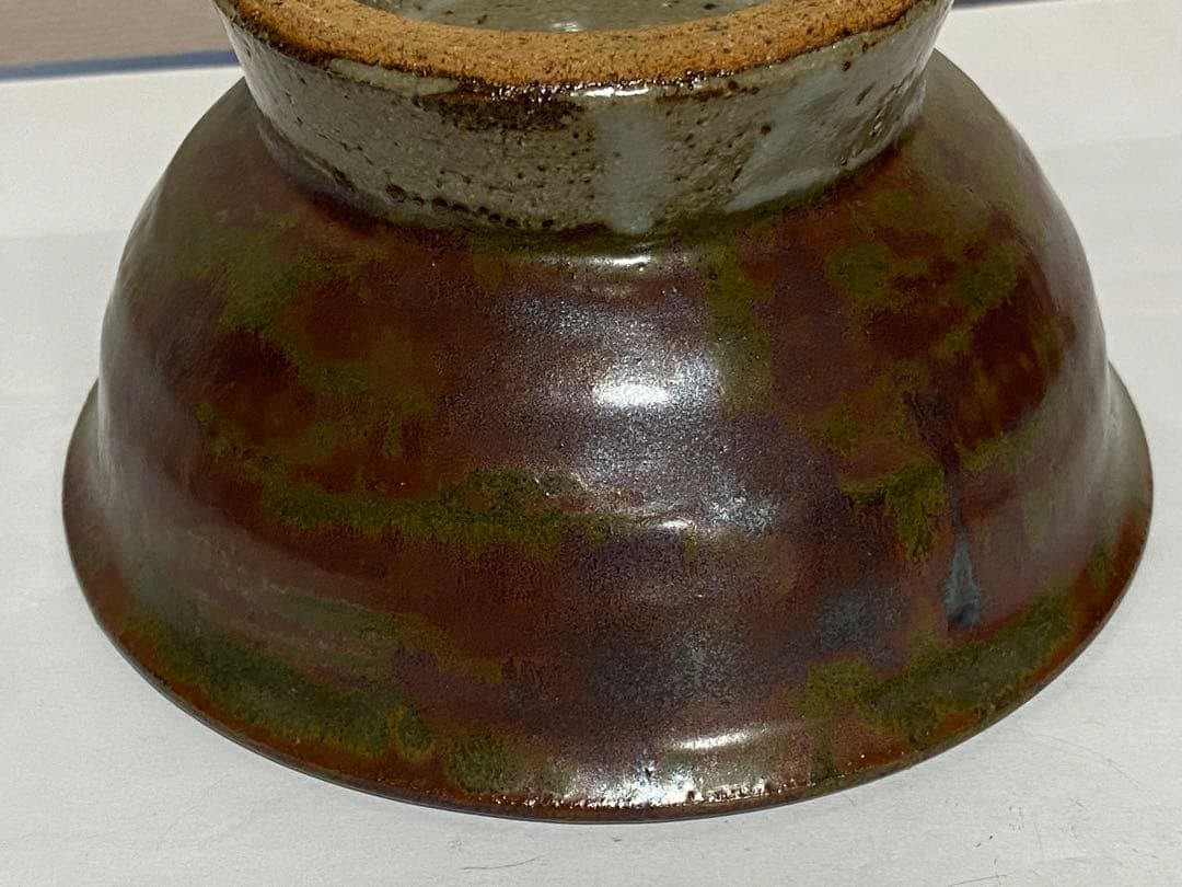 ♦民藝 ぐい呑み 益子焼 濱田庄司 柿釉 酒器 昭和時代初期 古美術 骨董品