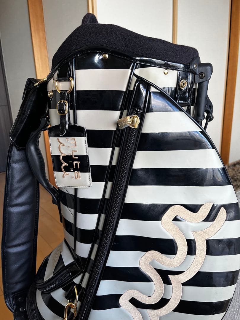 良品完売品希少ムータ muta MARINE スタンドキャディバッグ　ストライプ