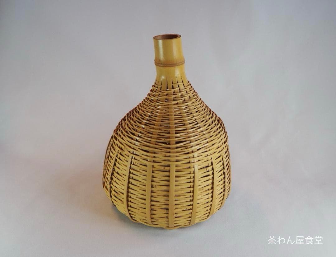 田中篁斎造『元伯宗旦好竹虫籠花入』（共箱）