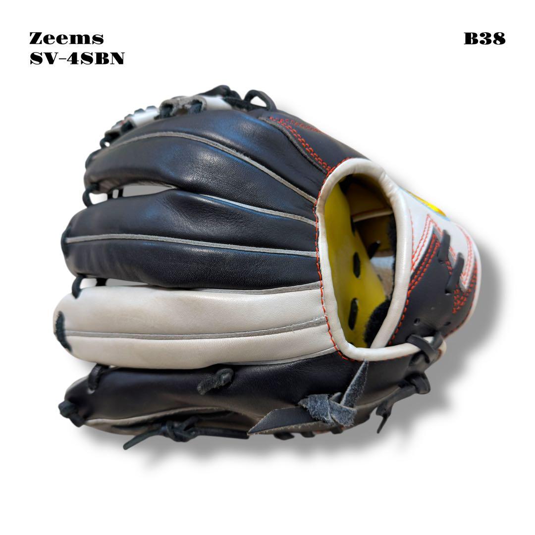 ★限定出品★ Zeems ジームス グローブ グラブ 野球 軟式 内野手 黒白金
