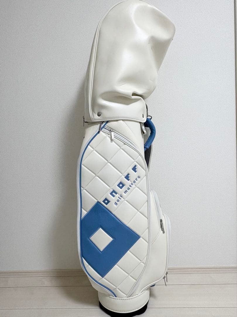 onoff オノフ　ゴルフバッグ ホワイト/ブルー