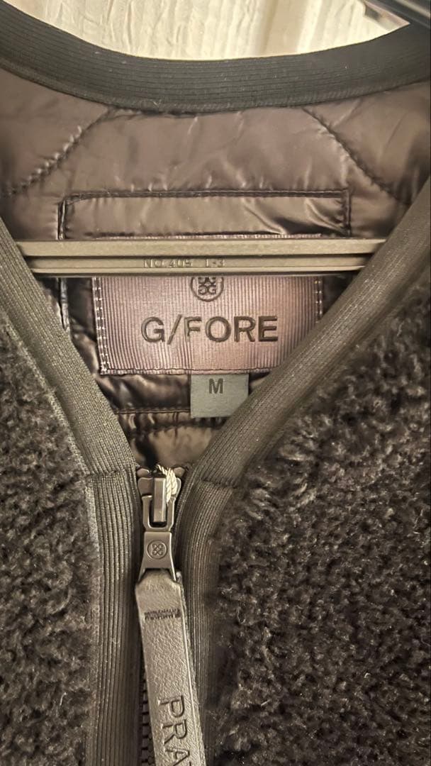 G/FORE ジップアップベスト ブラック ホワイト