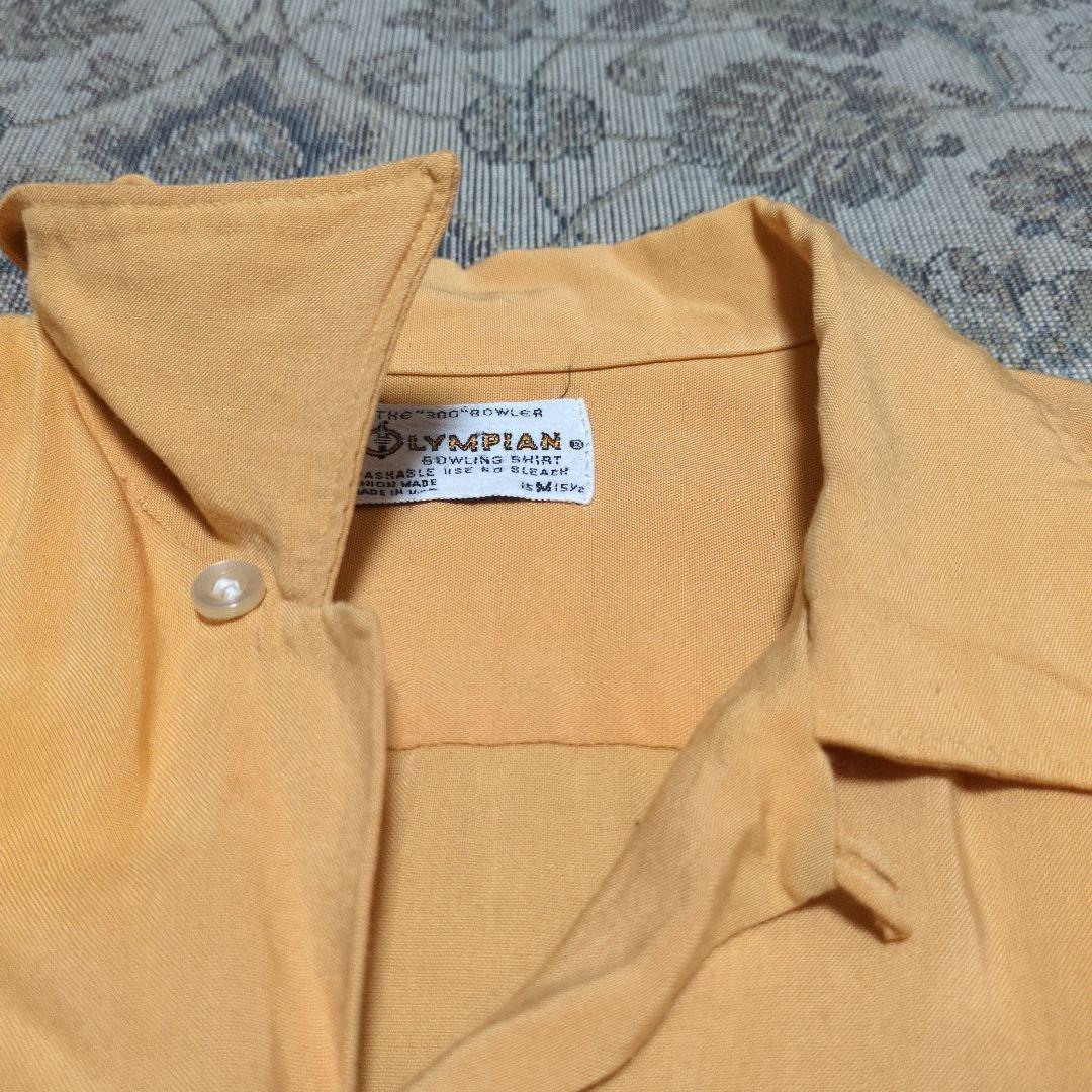 50s レーヨン ボーリングシャツ ロカビリー ビンテージ 古着 フロッキー