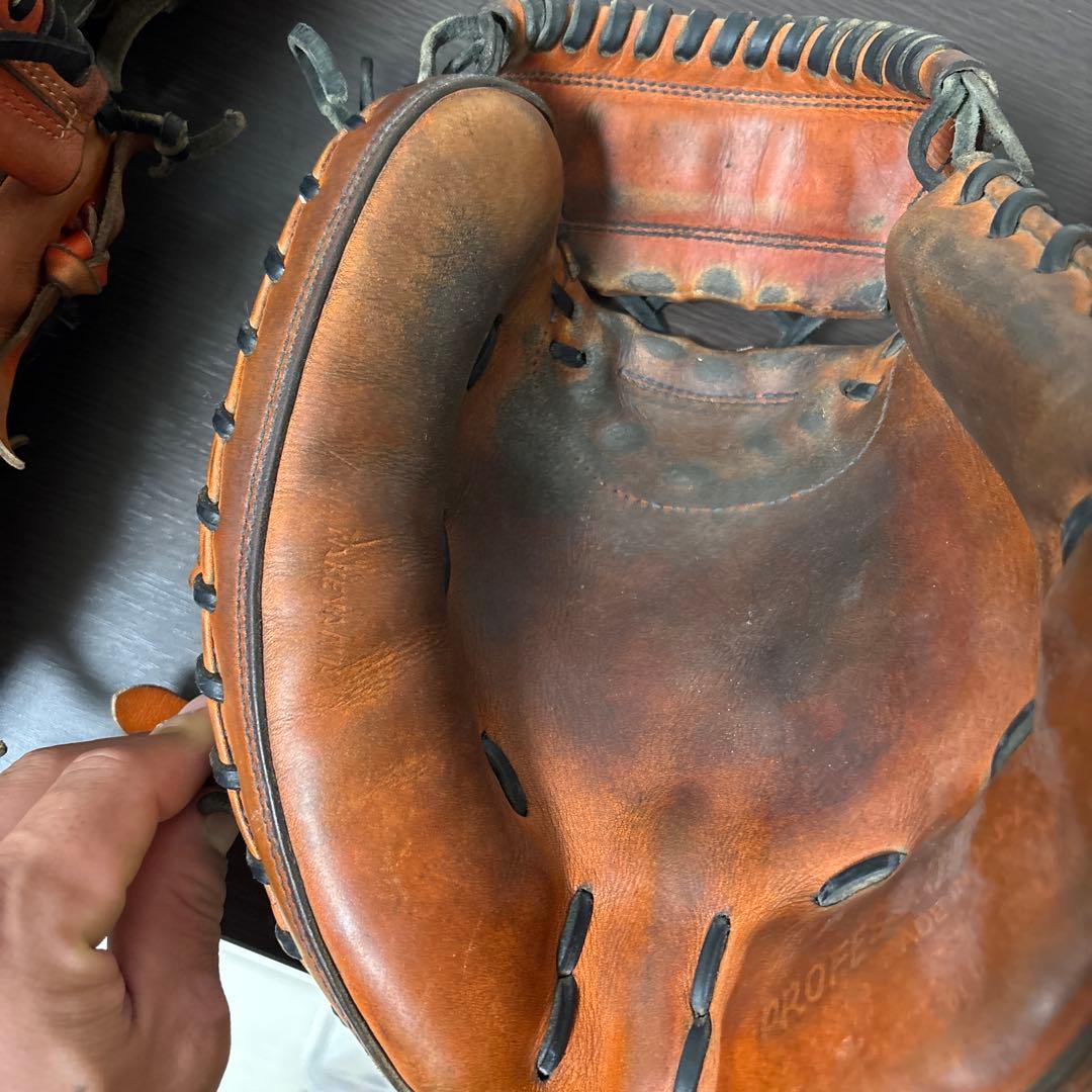 ハタケヤマ硬式限定キャッチャーミットvオレンジ