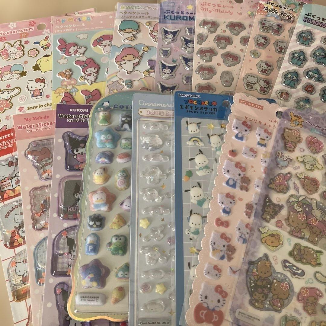 ボンボンドロップシールミニ　ウォーターシール　　コットンパフィー　サンリオ