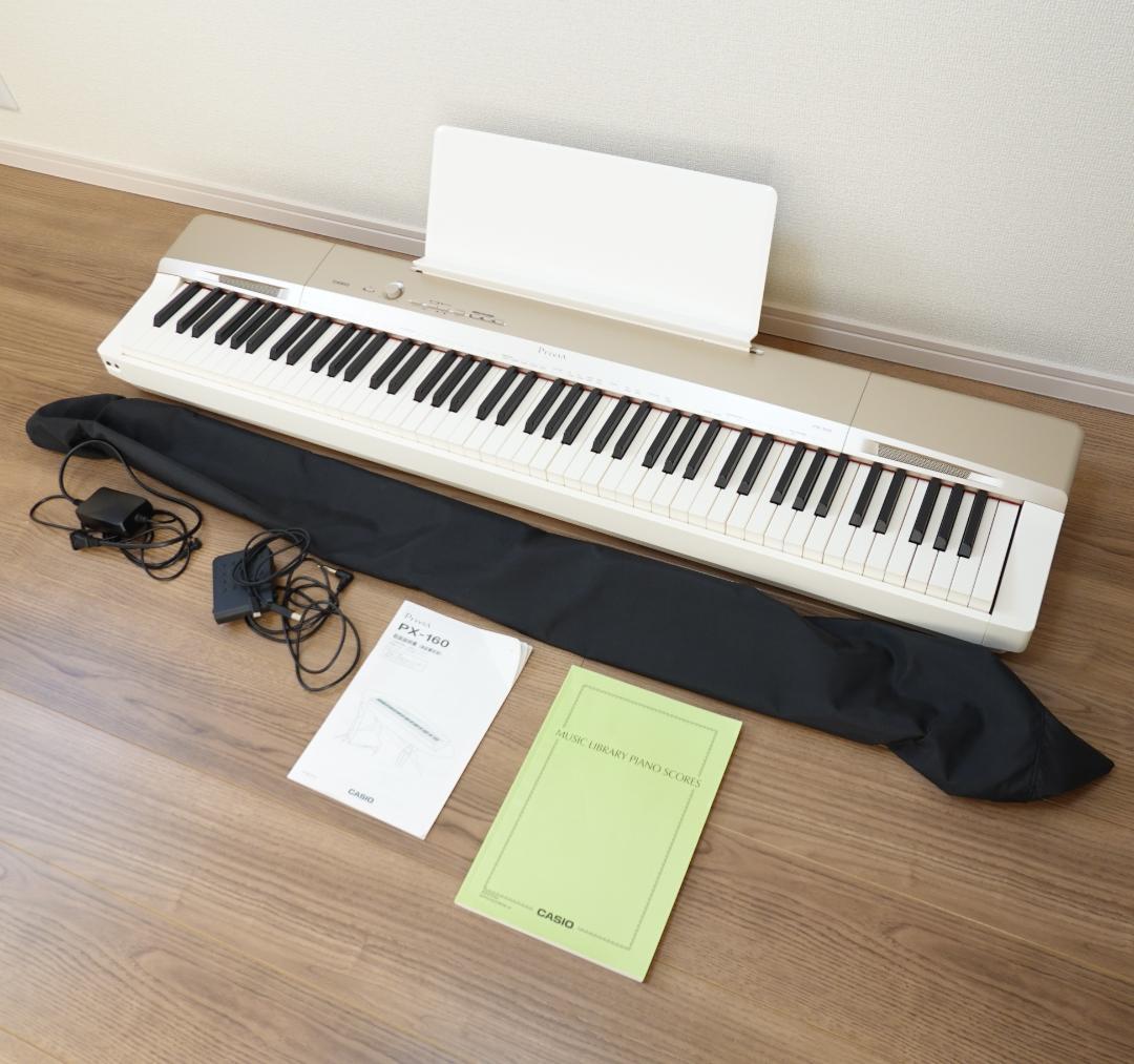 美品使用10回程度のみほぼ未使用 CASIO 電子ピアノ PX-160 ゴールド