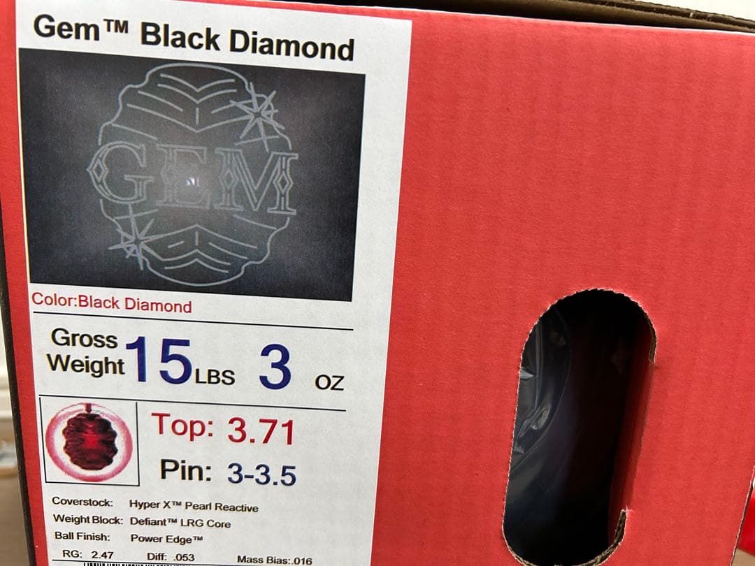 送料込み【新品】ジェム・ブラックダイヤモンド　ロトグリップ15ポンド3オンス12