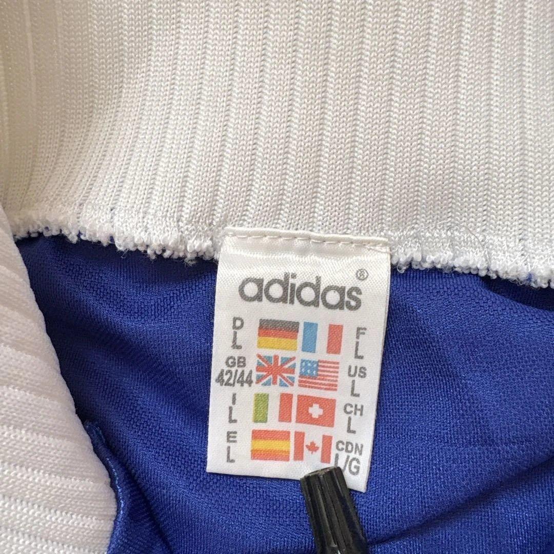 adidas フランス代表 ポロシャツ 青　サッカーウェア　ファンシャツ